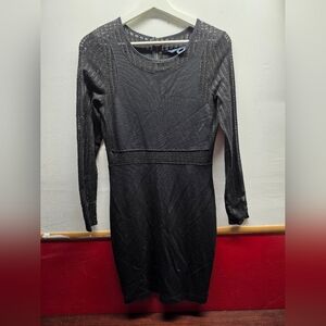 Elegant Black Long Sleeve Dress